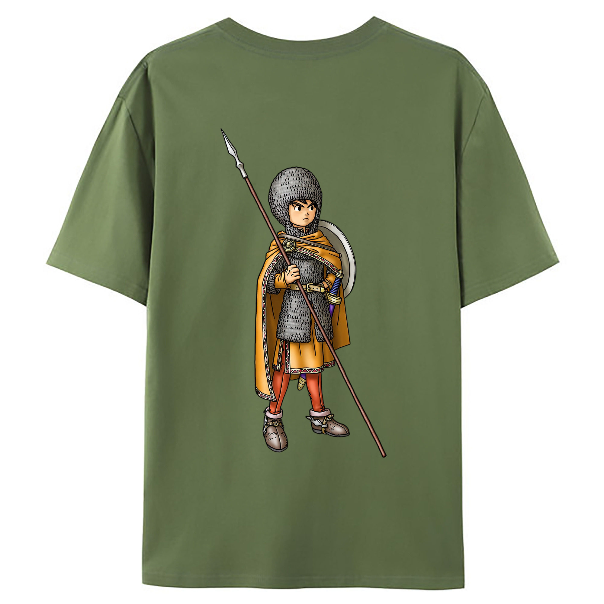 （画像用） ドラゴンクエスト Doragon Kuesuto Dragon Quest 綿100％ メンズ半袖Tシャツ（バックプリント） 通気性